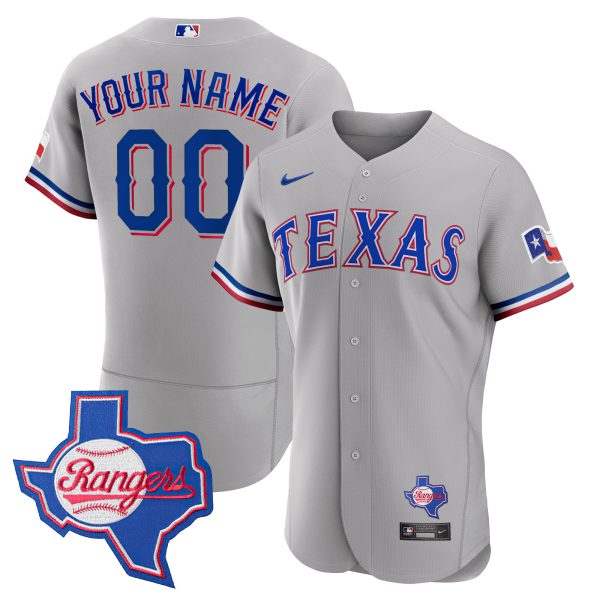 Texas Rangers 2023 Flex Base Custom Jersey - Texas Patch - All Stitched - Image 6