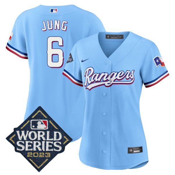 Women's Texas Rangers 2023 World Series Baseball Jersey - All Stitched - Image 42