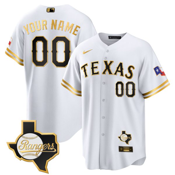 Texas Rangers 2023 Cool Base Custom Jersey - Texas Patch - All Stitched - Image 2