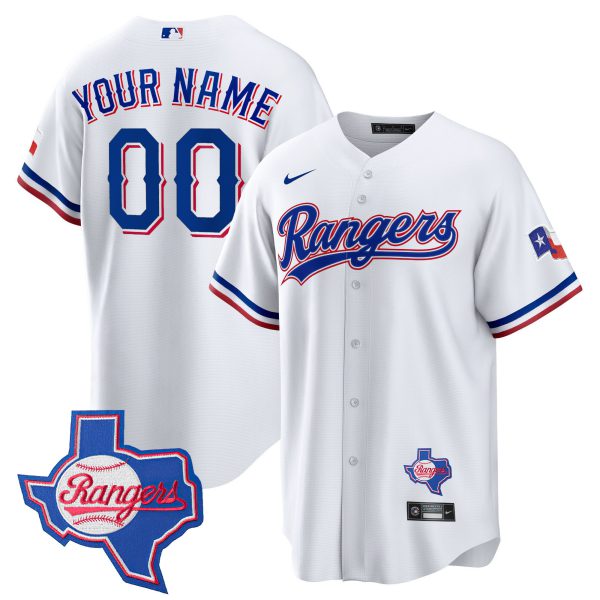 Texas Rangers 2023 Cool Base Custom Jersey - Texas Patch - All Stitched - Image 3