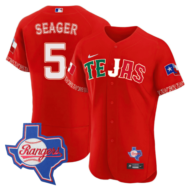 Men's Texas Rangers Special Mexico Texas State Patch Jersey - All Stitched - Image 3