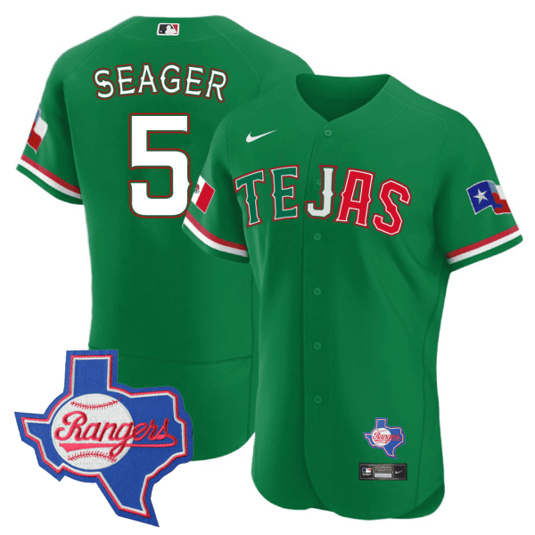 Men's Texas Rangers Special Mexico Texas State Patch Jersey - All Stitched - Image 6