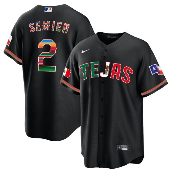 Men's Texas Rangers Mexico Flag Jersey - All Stitched - Image 5