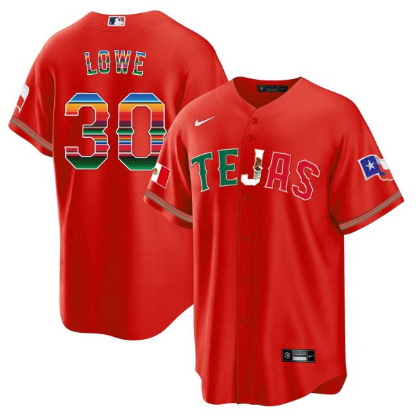 Men's Texas Rangers Mexico Flag Jersey - All Stitched - Image 15