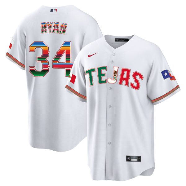 Men's Texas Rangers Mexico Flag Jersey - All Stitched - Image 19