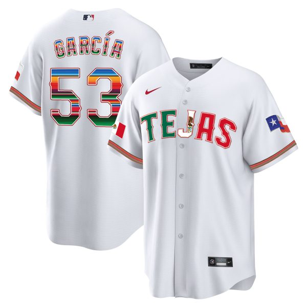 Men's Texas Rangers Mexico Flag Jersey - All Stitched - Image 21