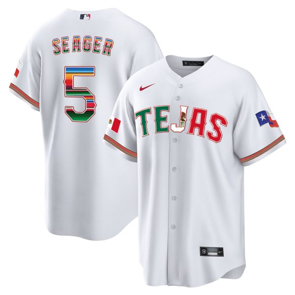 Men's Texas Rangers Mexico Flag Jersey - All Stitched - Image 22