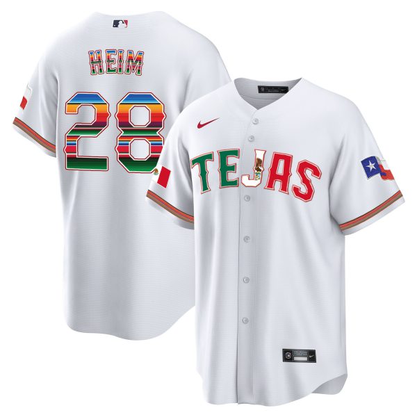 Men's Texas Rangers Mexico Flag Jersey - All Stitched - Image 25