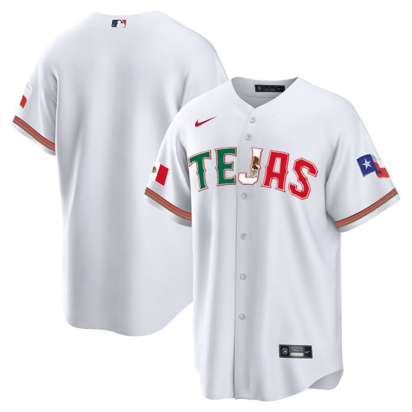 Men's Texas Rangers Mexico Flag Jersey - All Stitched - Image 27