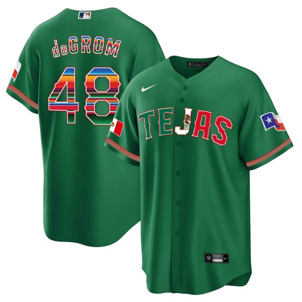 Men's Texas Rangers Mexico Flag Jersey - All Stitched - Image 29