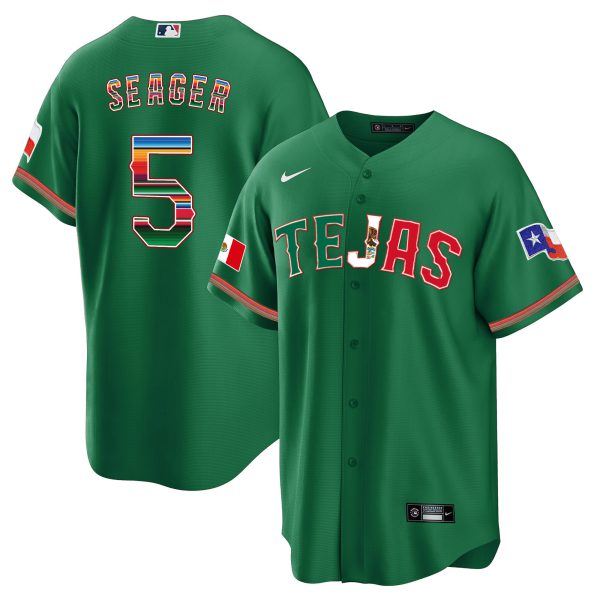 Men's Texas Rangers Mexico Flag Jersey - All Stitched - Image 31