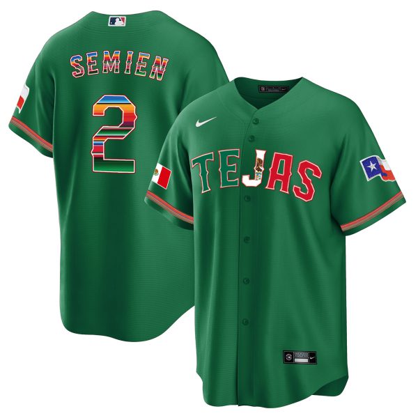 Men's Texas Rangers Mexico Flag Jersey - All Stitched - Image 32