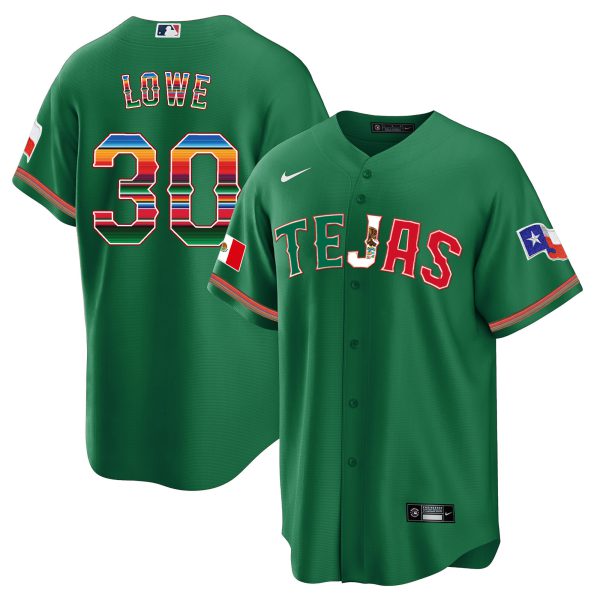 Men's Texas Rangers Mexico Flag Jersey - All Stitched - Image 33