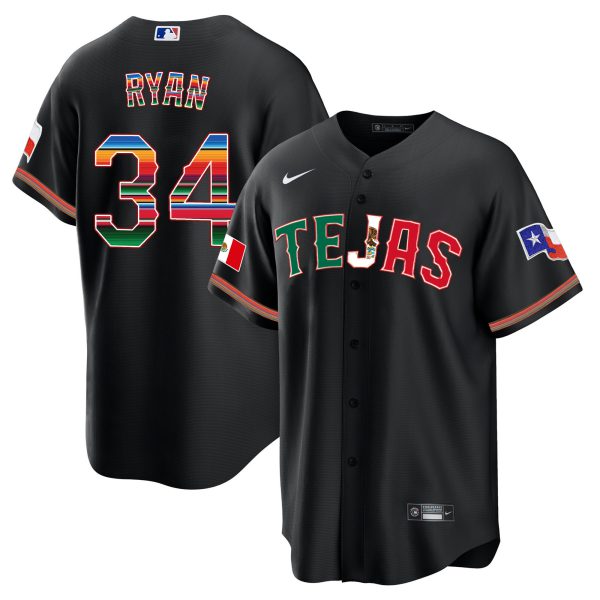 Men's Texas Rangers Mexico Flag Jersey - All Stitched