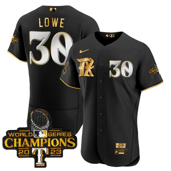 Men's Texas Rangers 2023 World Series Champions City Connect Flex Gold Jersey - All Stitched - Image 3