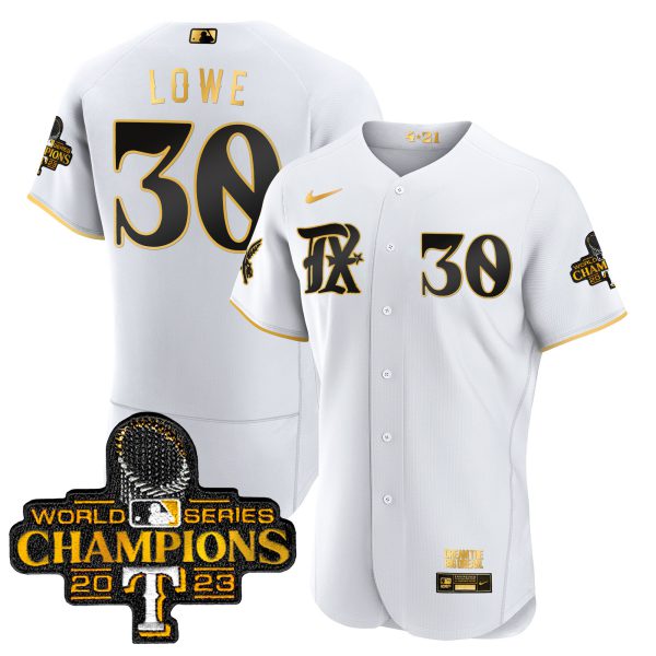 Men's Texas Rangers 2023 World Series Champions City Connect Flex Gold Jersey - All Stitched - Image 12