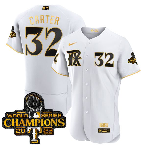 Men's Texas Rangers 2023 World Series Champions City Connect Flex Gold Jersey - All Stitched - Image 15