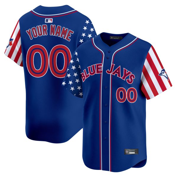 Toronto Blue Jays 2025 Independence Day Vapor Premier Limited Custom Jersey - All Stitched - Image 3