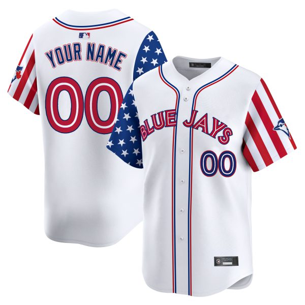 Toronto Blue Jays 2025 Independence Day Vapor Premier Limited Custom Jersey - All Stitched