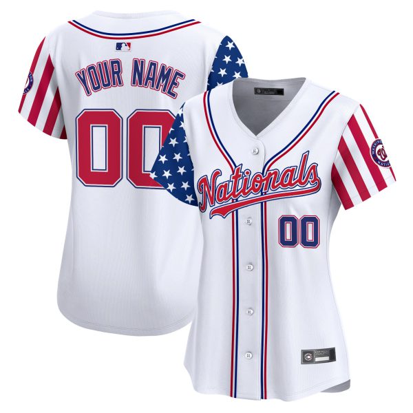 Washington Nationals 2025 Independence Day Vapor Premier Limited Custom Jersey - All Stitched - Image 4