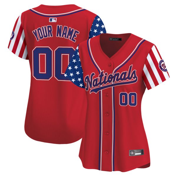 Washington Nationals 2025 Independence Day Vapor Premier Limited Custom Jersey - All Stitched - Image 5