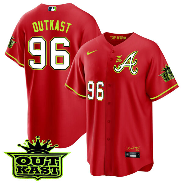 Youth's Atlanta Braves Atliens The A Cool Base Jersey - All Stitched - Image 11