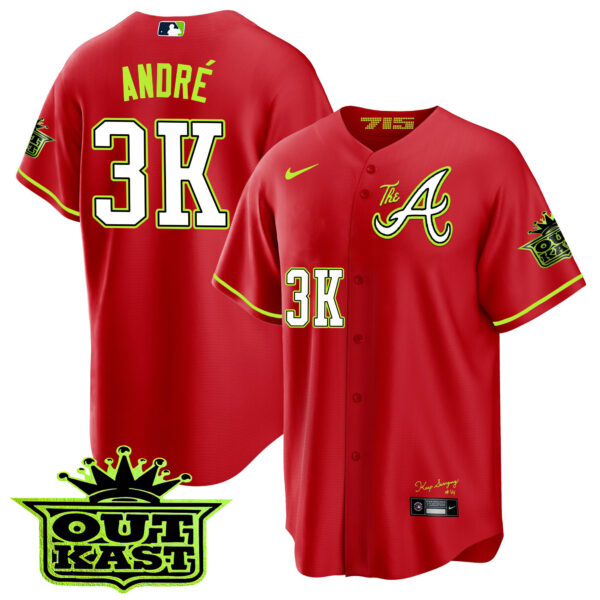 Youth's Atlanta Braves Atliens The A Cool Base Jersey - All Stitched - Image 12