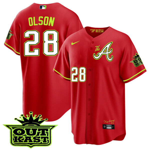 Youth's Atlanta Braves Atliens The A Cool Base Jersey - All Stitched - Image 16