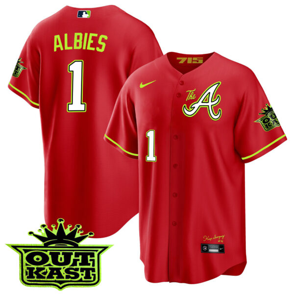 Youth's Atlanta Braves Atliens The A Cool Base Jersey - All Stitched - Image 17