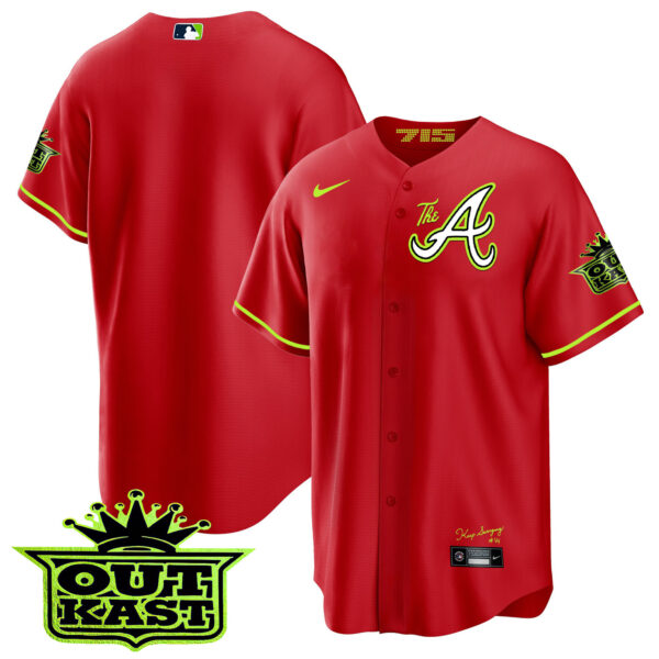 Youth's Atlanta Braves Atliens The A Cool Base Jersey - All Stitched - Image 18