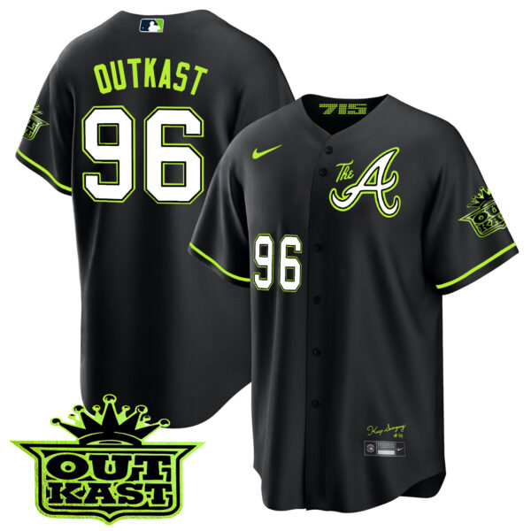 Youth's Atlanta Braves Atliens The A Cool Base Jersey - All Stitched - Image 20