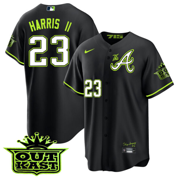 Youth's Atlanta Braves Atliens The A Cool Base Jersey - All Stitched - Image 24