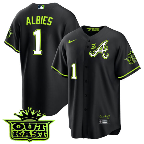 Youth's Atlanta Braves Atliens The A Cool Base Jersey - All Stitched - Image 26