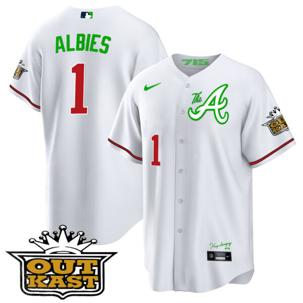 Youth's Atlanta Braves Atliens The A Cool Base Jersey - All Stitched - Image 35