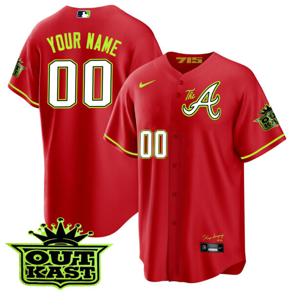 Atlanta Braves Atliens The A Baseball Custom Jersey - All Stitched - Image 5