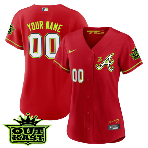 Atlanta Braves Atliens The A Baseball Custom Jersey - All Stitched - Image 6
