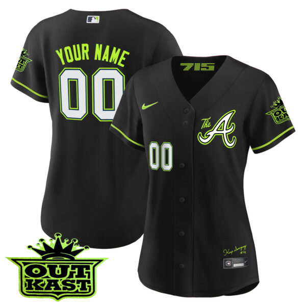 Atlanta Braves Atliens The A Baseball Custom Jersey - All Stitched - Image 9