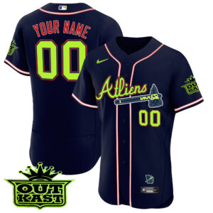 Atlanta Braves Atliens Flex Base Custom Jersey V3 - All Stitched