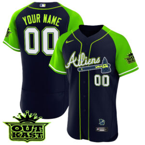 Atlanta Braves Atliens Alternate Flex Base Custom Jersey - All Stitched