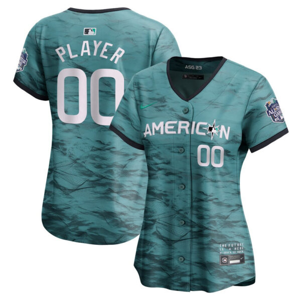 American League 2023 MLB All-Star Game Teal Custom Jersey - All Stitched - Image 2
