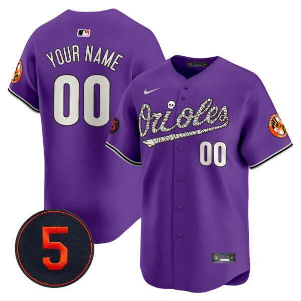 Baltimore Orioles Halloween Vapor Premier Limited Custom Jersey - All Stitched - Image 4
