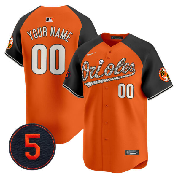 Baltimore Orioles Halloween Vapor Premier Limited Custom Jersey - All Stitched - Image 5