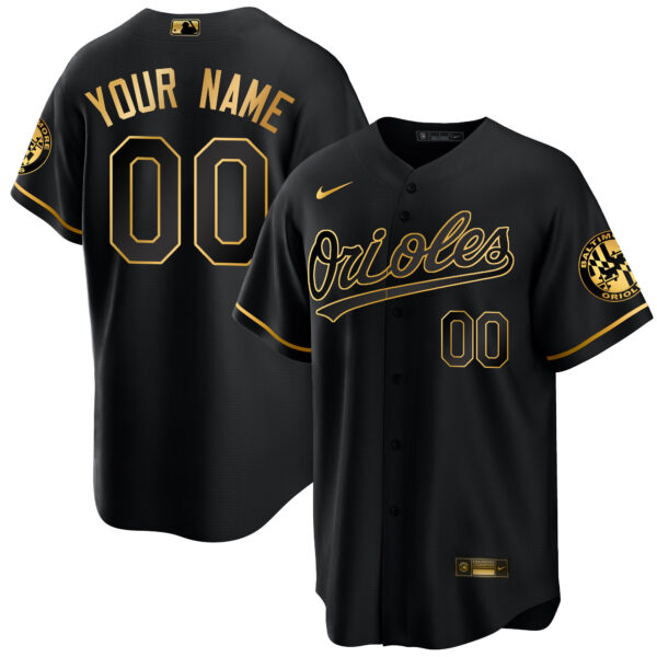 Baltimore Orioles 2023 Special Gold Cool Custom Jersey – All Stitched - Image 3
