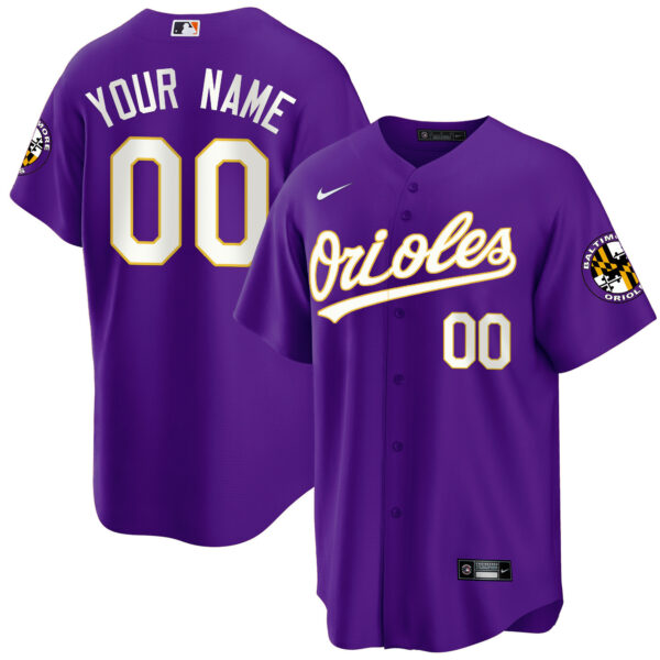 Baltimore Orioles 2023 Special Gold Cool Custom Jersey – All Stitched - Image 4