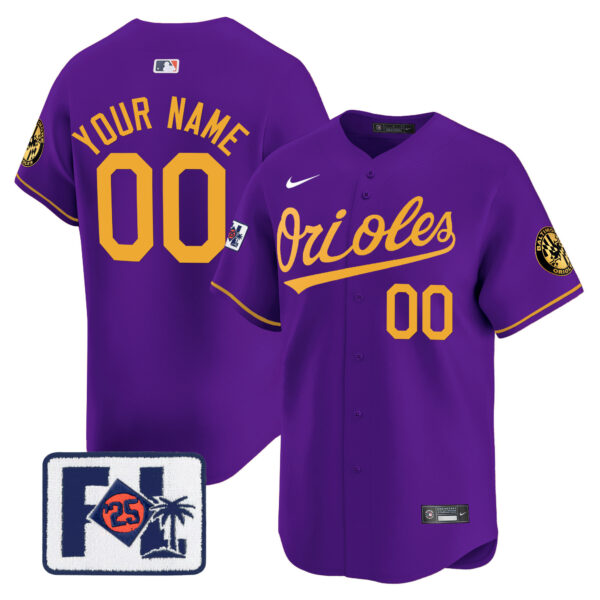 Baltimore Orioles 2025 Spring Training Patch Vapor Premier Limited Custom Jersey - All Stitched - Image 3