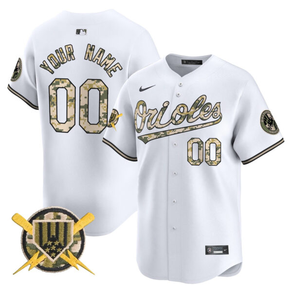 Baltimore Orioles Armed Forces Day Vapor Premier Limited Custom Jersey - All Stitched - Image 2