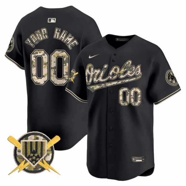 Baltimore Orioles Armed Forces Day Vapor Premier Limited Custom Jersey - All Stitched - Image 3