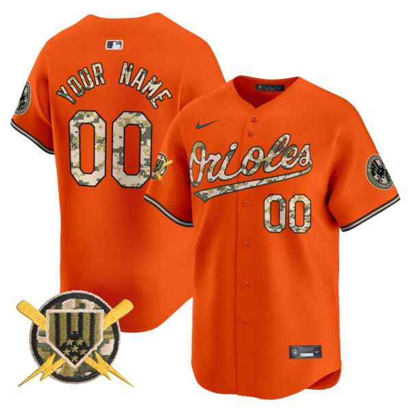 Baltimore Orioles Armed Forces Day Vapor Premier Limited Custom Jersey - All Stitched - Image 4