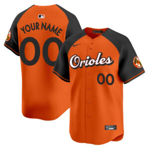 Baltimore Orioles Orange Custom Jersey - All Stitched