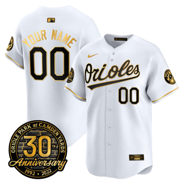 Orioles Camden Yards 30th Anniversary Patch Vapor Premier Limited Custom Jersey – All Stitched - Image 2